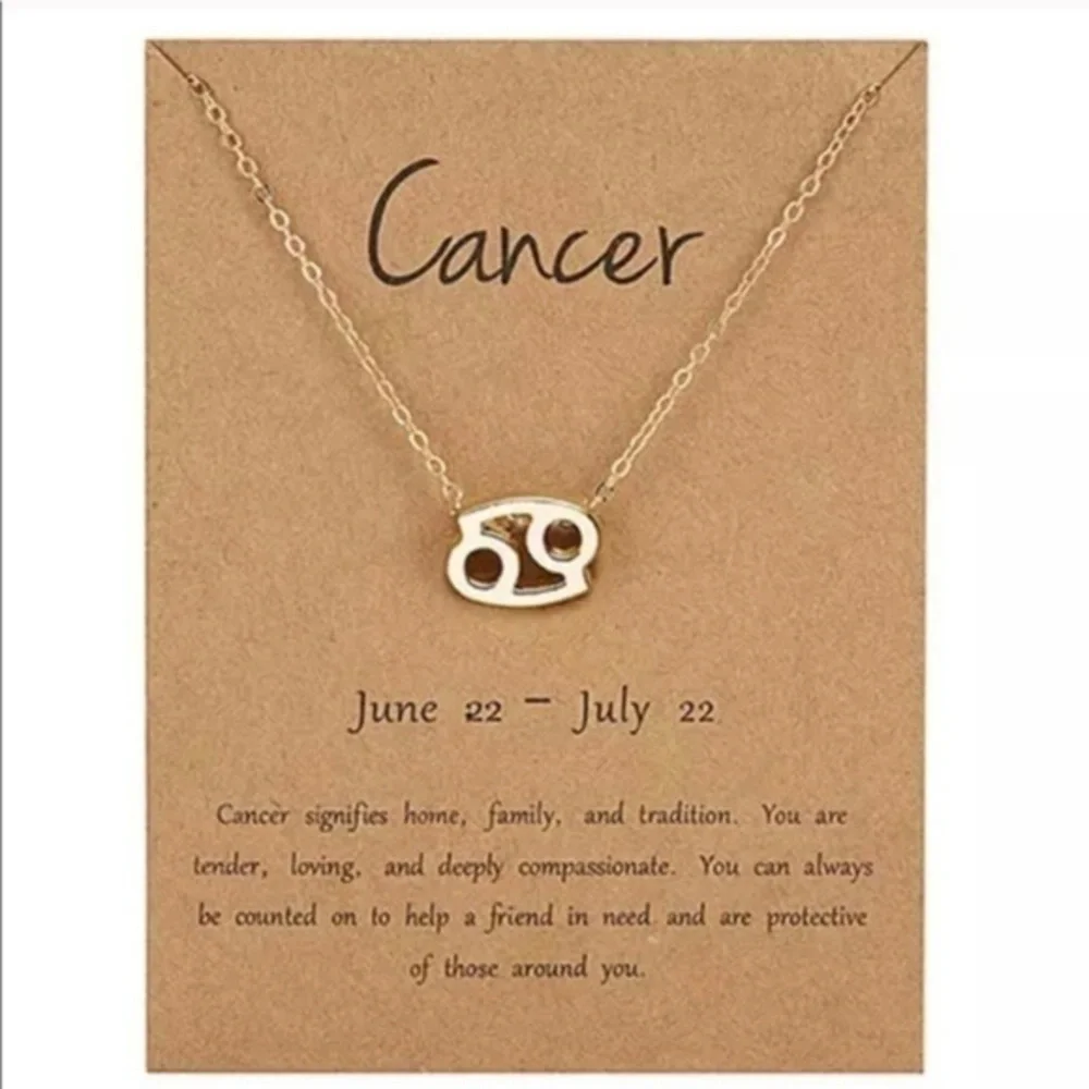 3/$30 ♋️ Cancer Zodiac Sign Necklace